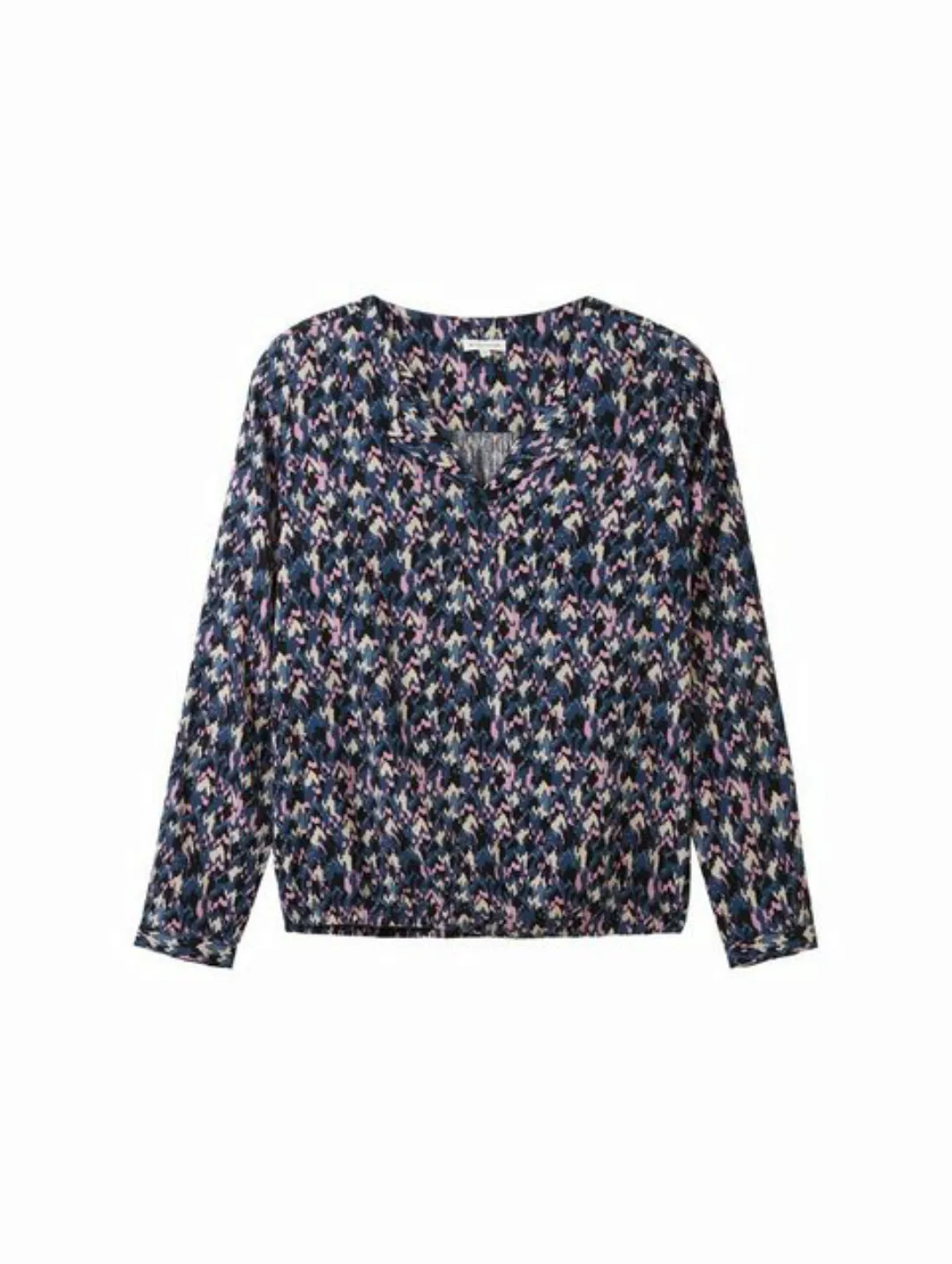 TOM TAILOR Langarmbluse Bluse mit Allover-Print günstig online kaufen