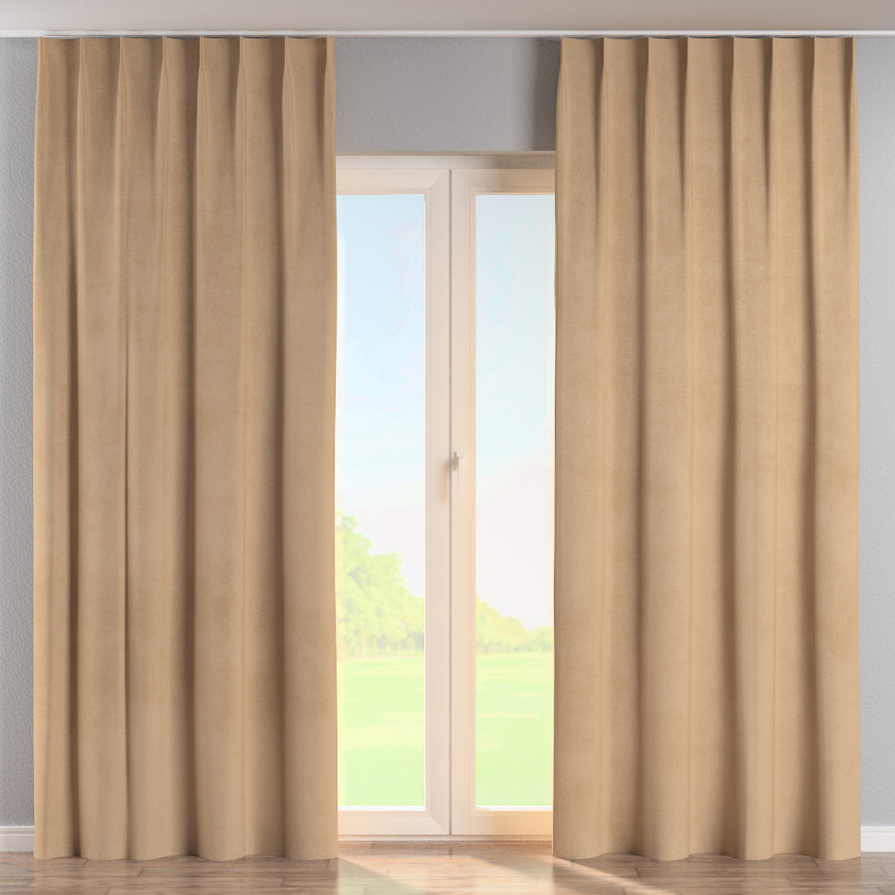 Vorhang mit flämischen 1-er Falten, sand, Crema (180-47) günstig online kaufen