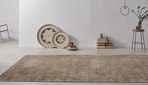 Padiro Teppich »Bridget 125«, rechteckig, 10 mm Höhe, Kurzflor, Hoch-Tief-S günstig online kaufen