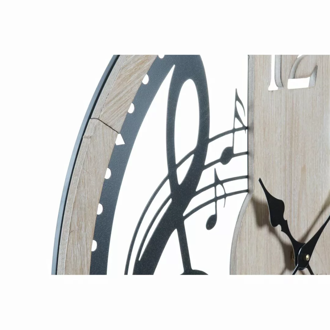 Wanduhr Dkd Home Decor Natürlich Schwarz Mdf Eisen (60 X 4,5 X 60 Cm) günstig online kaufen