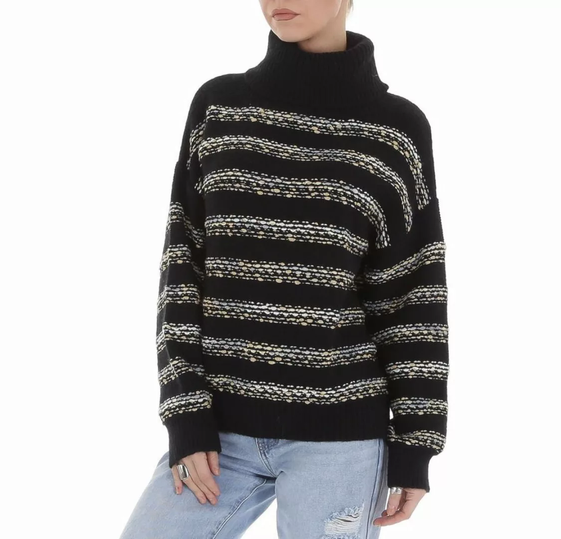 Ital-Design Strickpullover Damen Freizeit Glitzer Gestreift Stretch Strickp günstig online kaufen