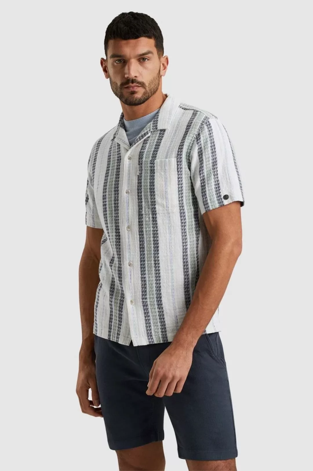 Cast Iron Kurzarm-Shirt Stripe - Größe M günstig online kaufen