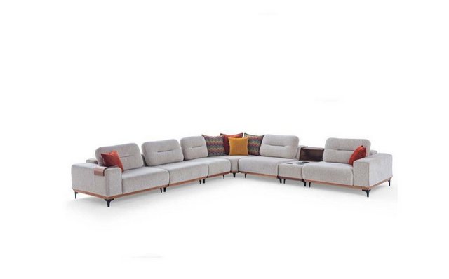 JVmoebel Ecksofa Weißes Ecksofa Designer L-Form Couch Polstersofas Wohnzimm günstig online kaufen