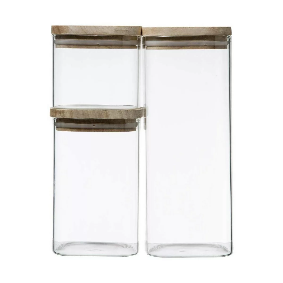 Set Mit 3 Kanistern Secret De Gourmet Stapelbar Durchsichtig Glas günstig online kaufen