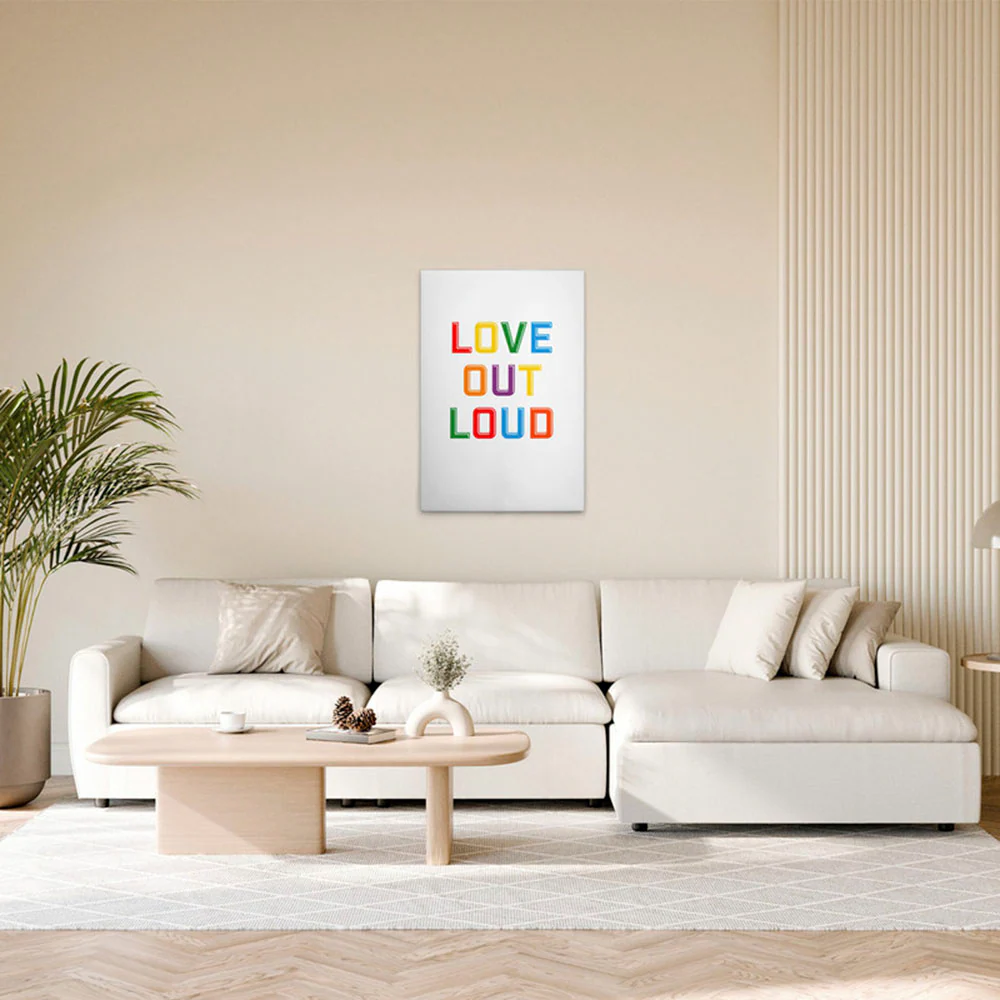 A.S. Création Leinwandbild "Love Out Loud 2 - Wandbild Weiß Bunt Keilrahmen günstig online kaufen