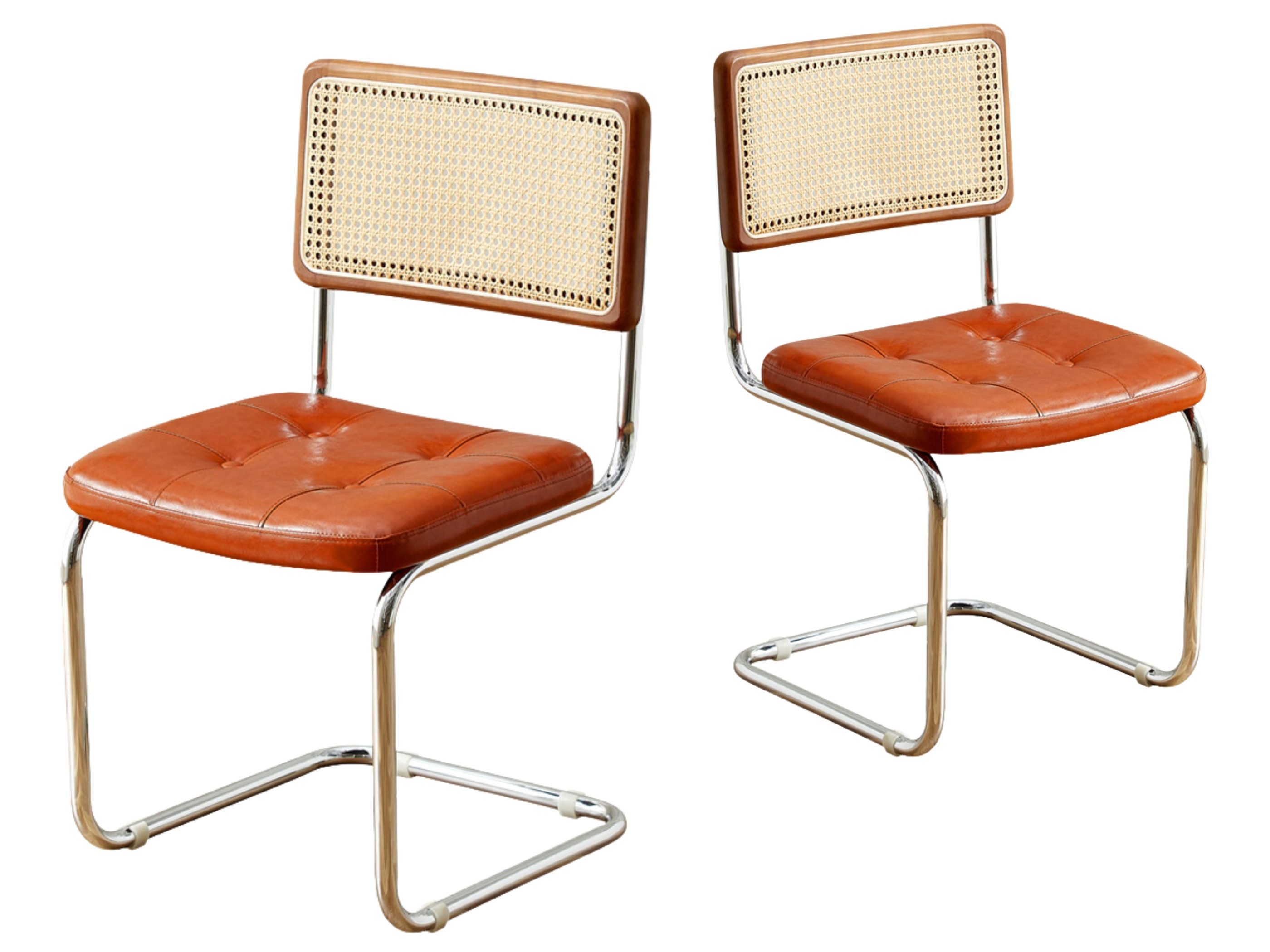 SeedWave Freischwinger 2er-Set Rattan Esszimmerstühle Retro günstig online kaufen