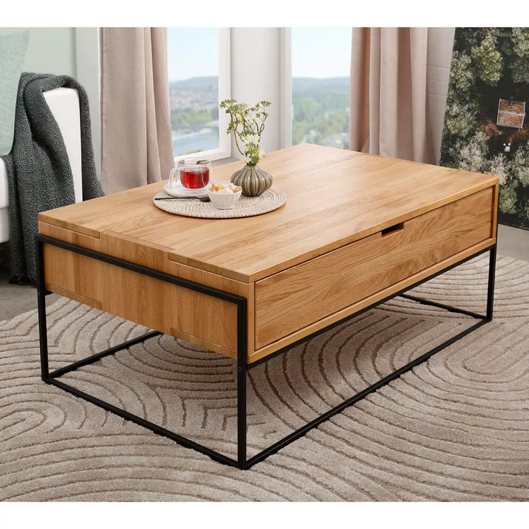 Couchtisch 110x65cm Eiche massiv geölt KENTON-69 günstig online kaufen