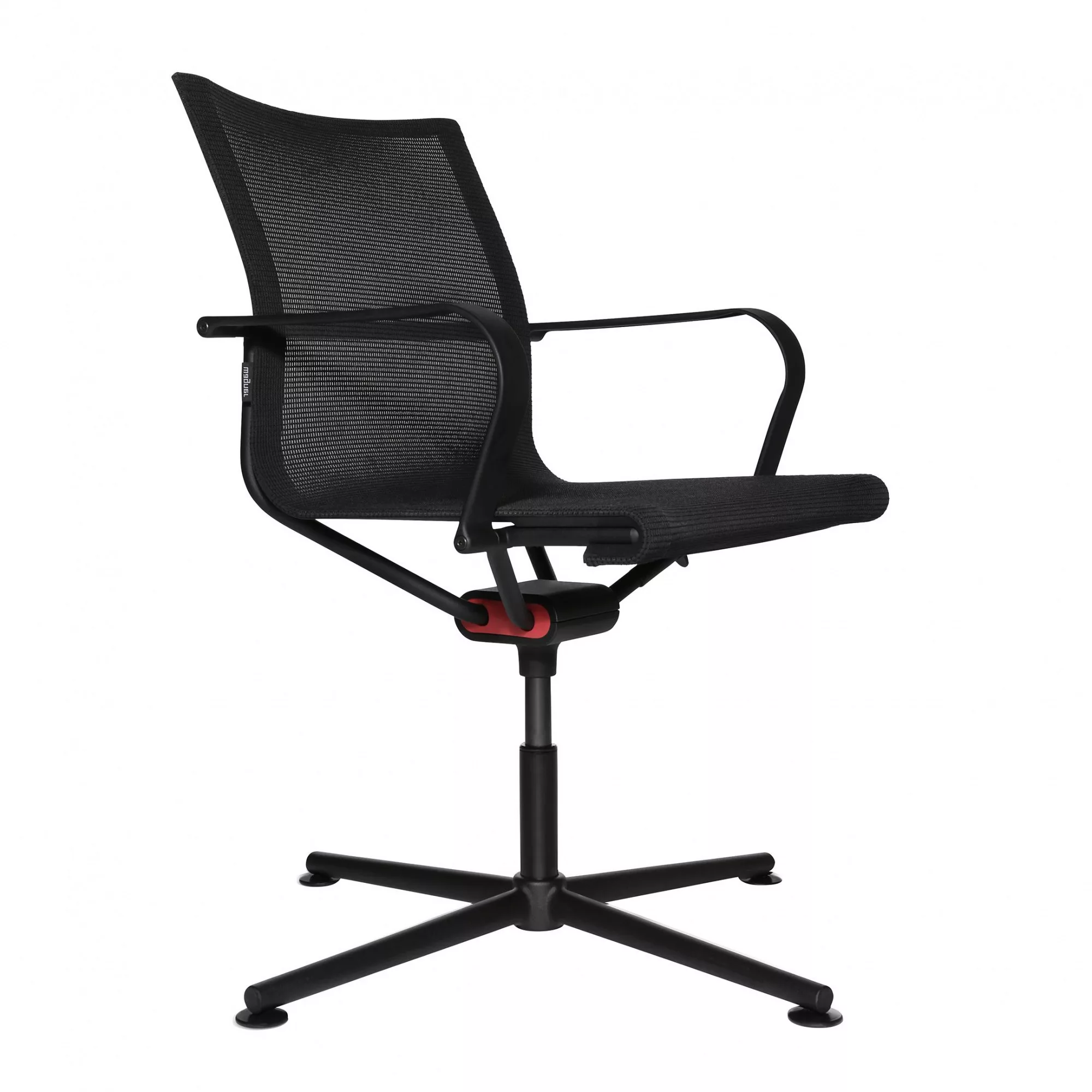 Wagner - D1 Bürostuhl mit Armlehnen 4-beinig - schwarz/Dondola® 4D Sitzgele günstig online kaufen