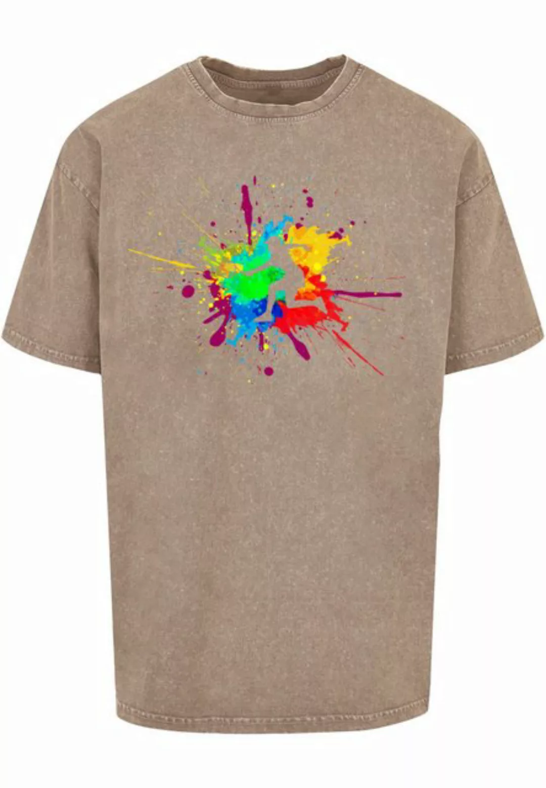 Merchcode T-Shirt Merchcode Herren Color Splash Player Acid Washed Oversize günstig online kaufen