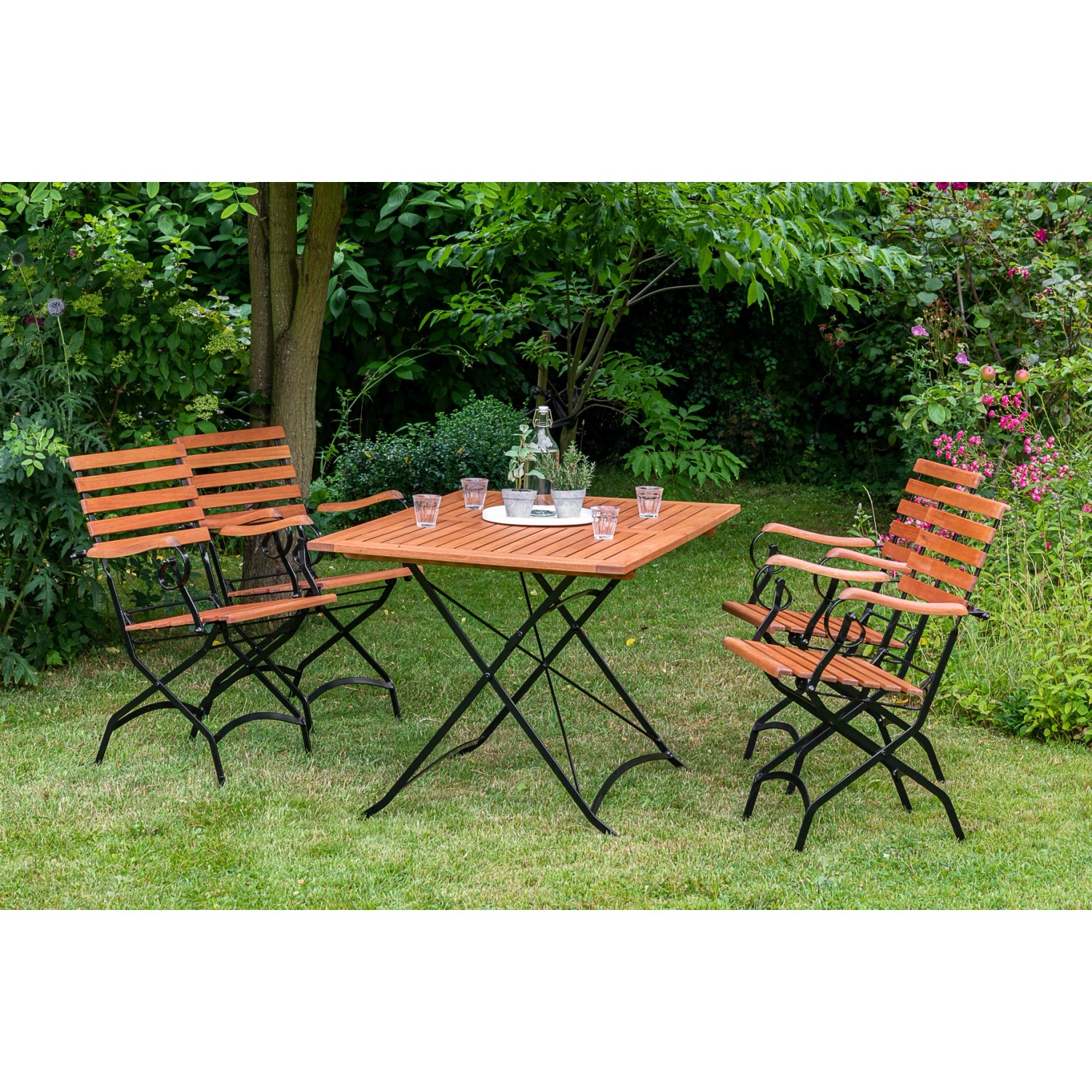 Merxx Schlossgarten Set 5-tlg. Gartentisch 120 x 80 cm günstig online kaufen