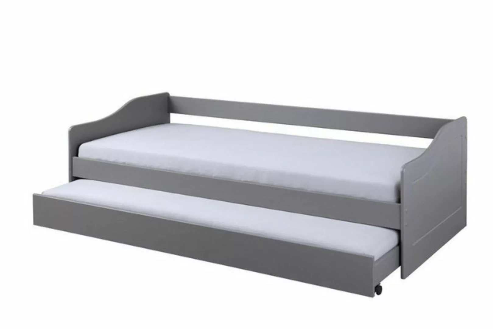 ebuy24 Bett Leonie23 Bett 90x200cm mit 1 ausziehbares Bett gra günstig online kaufen