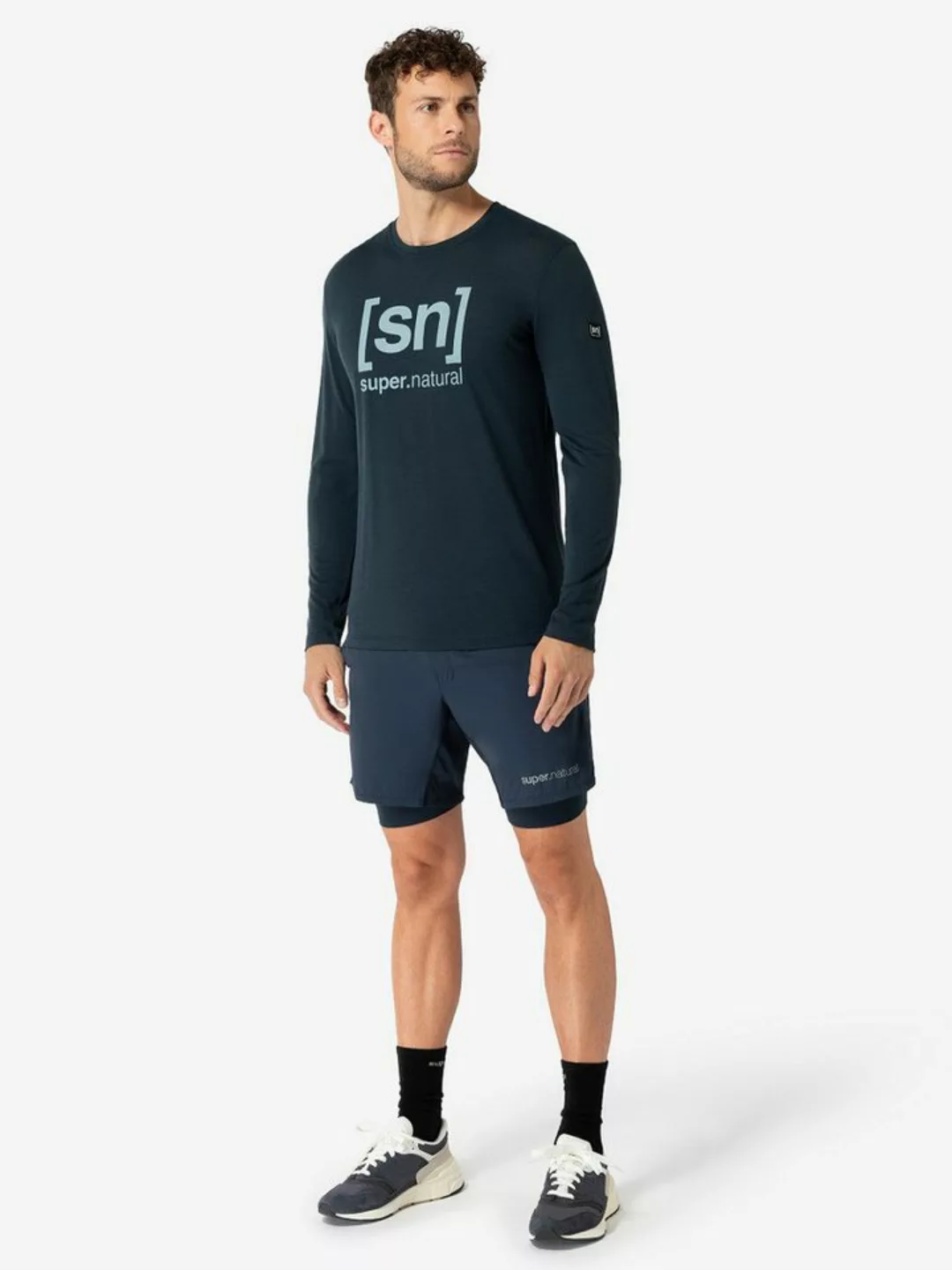 SUPER.NATURAL Langarmshirt Merino Longsleeve M LOGO LS bequemer Merino-Mate günstig online kaufen