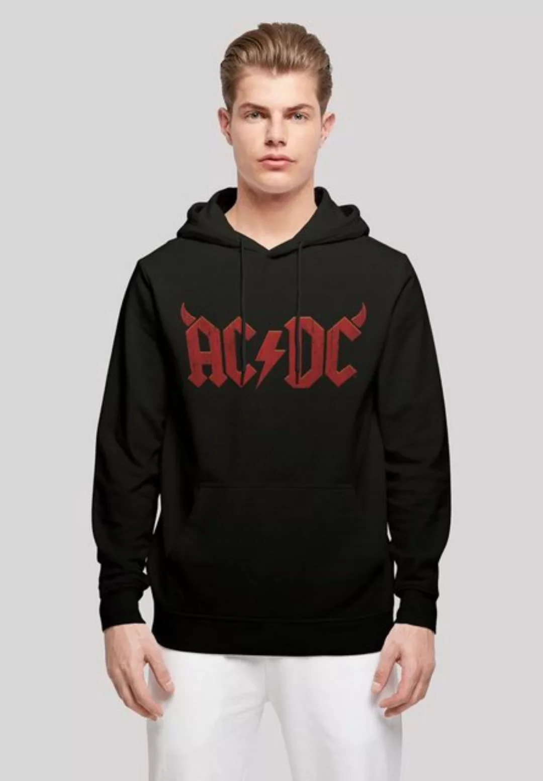 F4NT4STIC Kapuzenpullover ACDC Rock Band Horns Logo Print günstig online kaufen