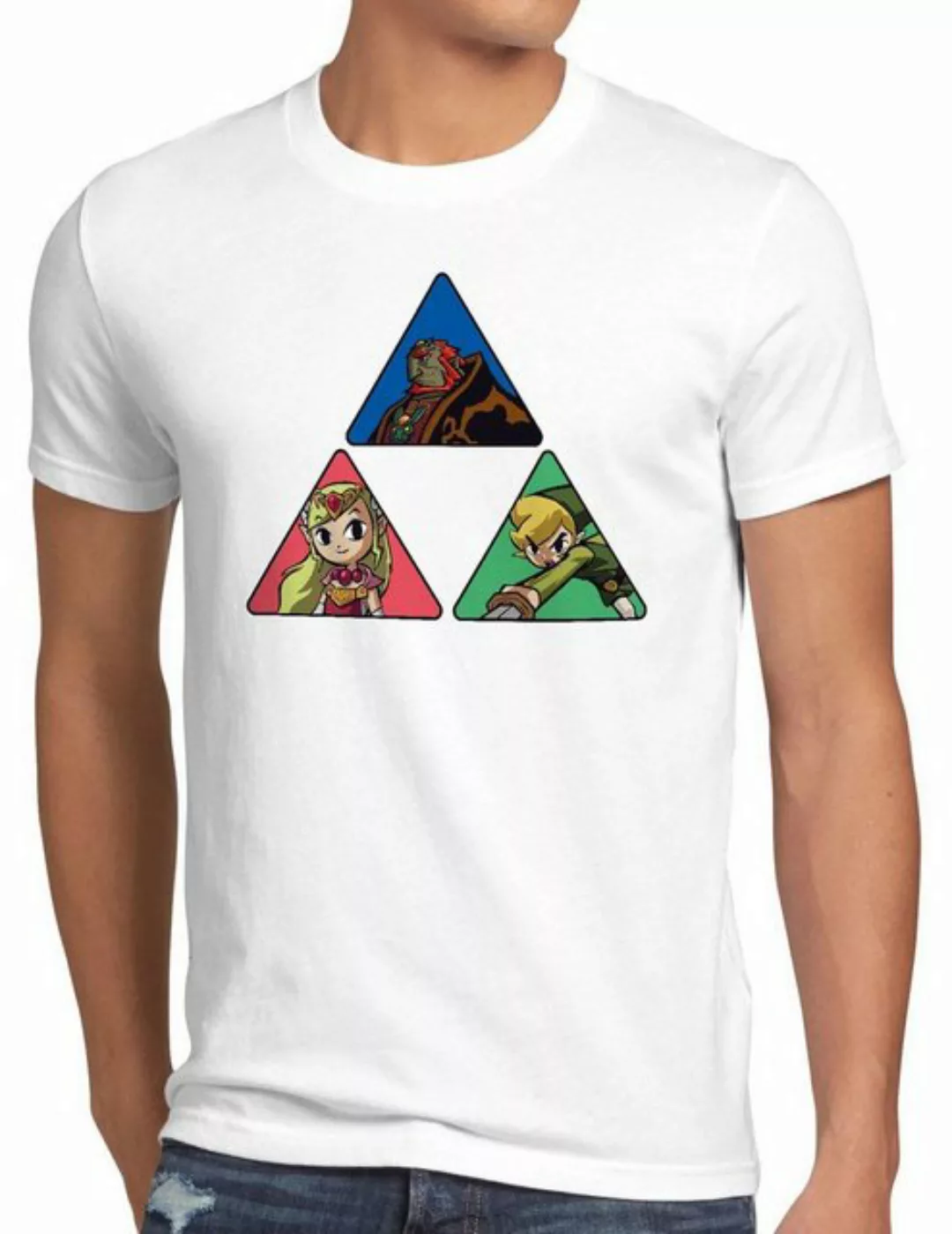 style3 Print-Shirt Herren T-Shirt Triforce Link Gamer Hyrule boy zelda game günstig online kaufen