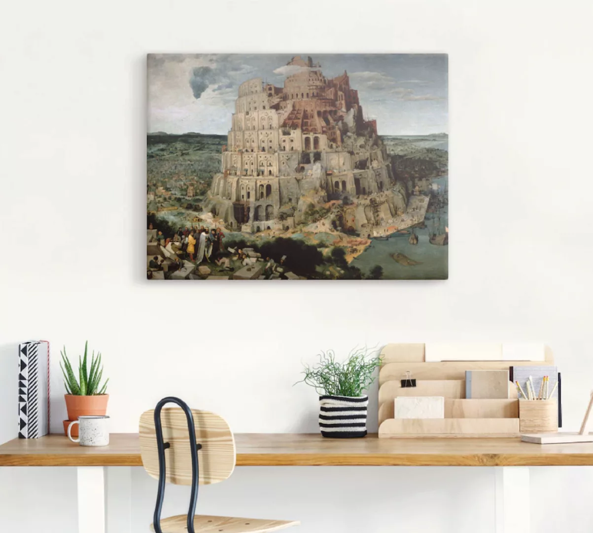 Artland Wandbild »Der Turmbau von Babel. 1563«, Gebäude, (1 St.), als Leinw günstig online kaufen