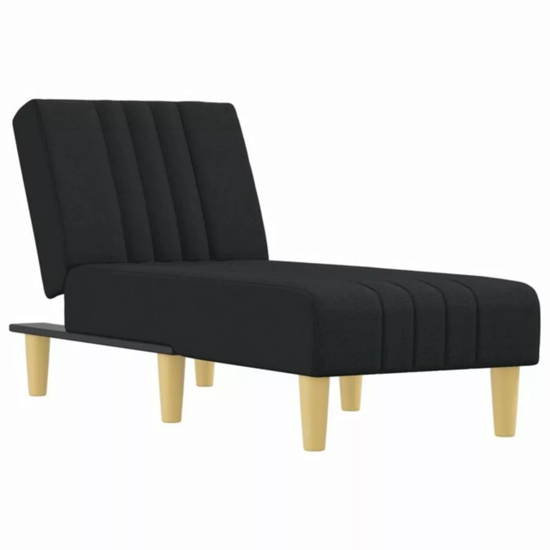 vidaXL Chaiselongue Chaiselongue Schwarz Stoff, 1 Teile günstig online kaufen