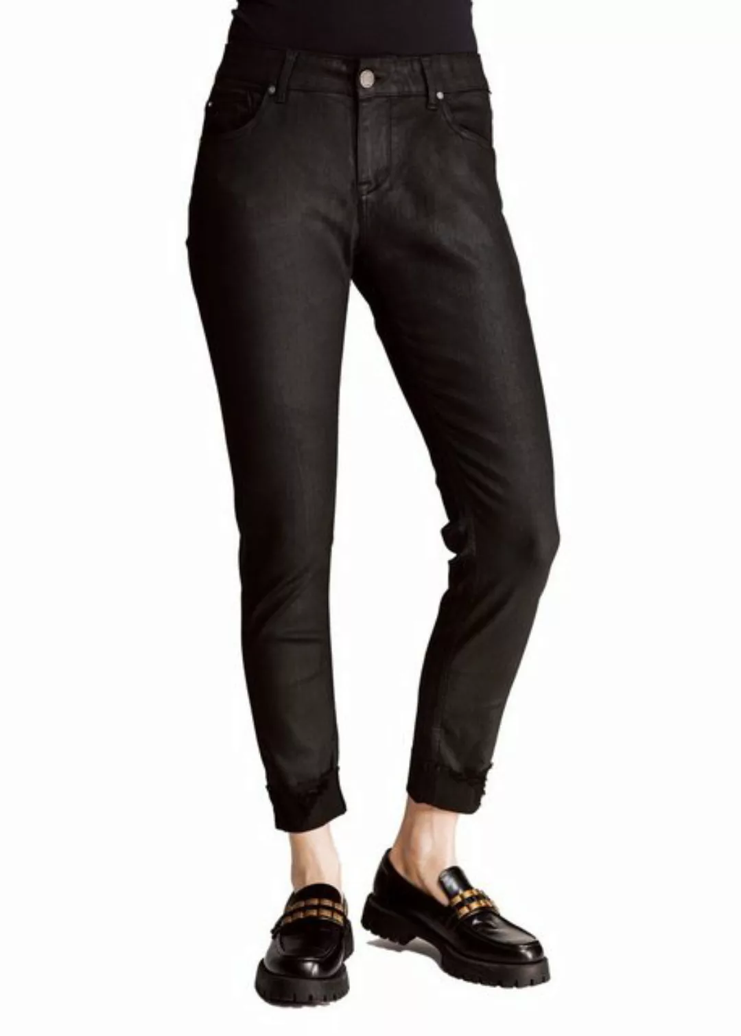 Zhrill Schlaghose Skinny Jeans NOVA Black (0-tlg) angenehmer Tragekomfort günstig online kaufen