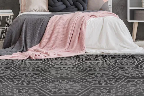 my home Teppich »Stina«, rechteckig, 7 mm Höhe, Hoch-Tief-Effekt, mit Muste günstig online kaufen
