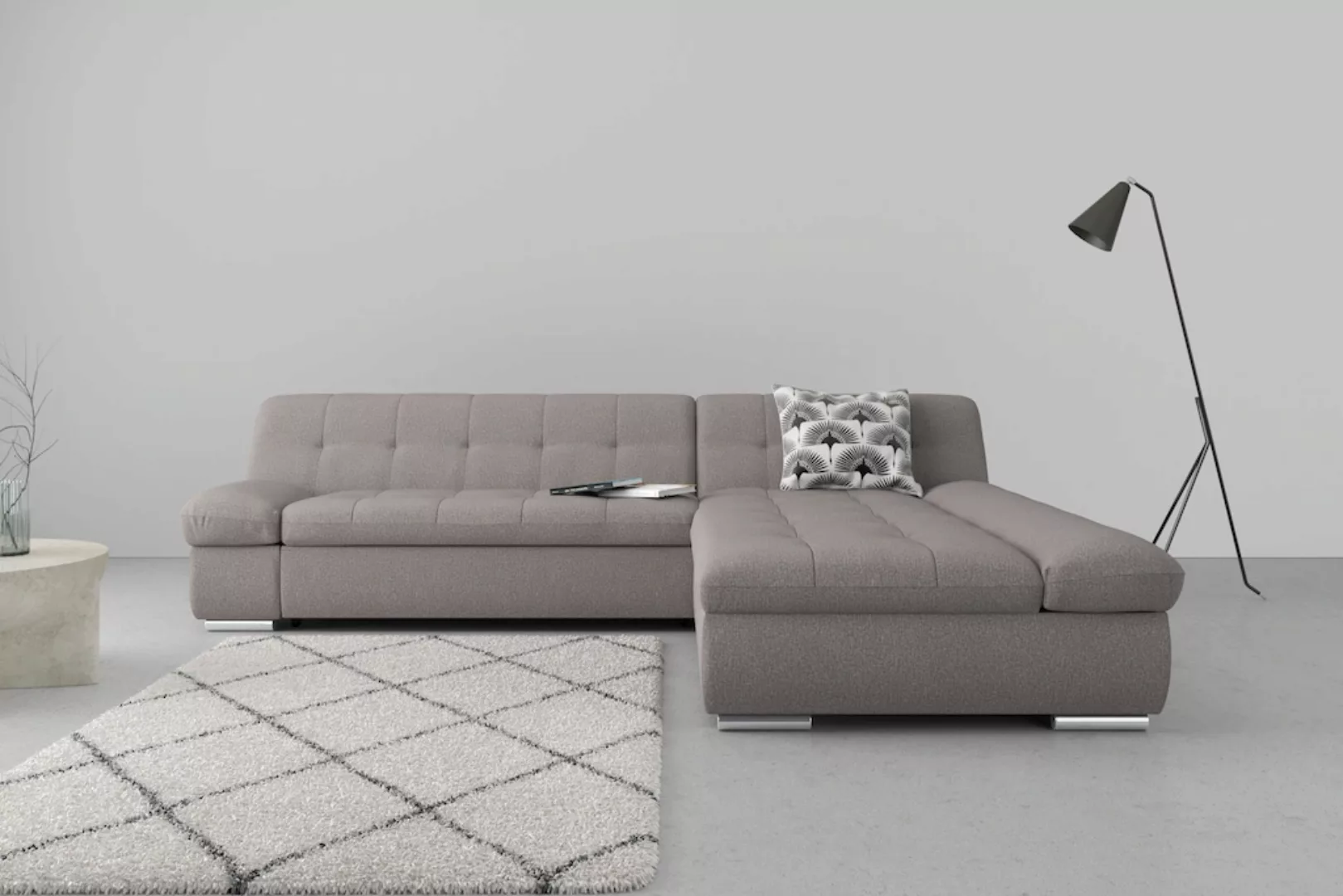 DOMO collection Ecksofa "Mona L-Form", wahlweise mit Bettfunktion günstig online kaufen