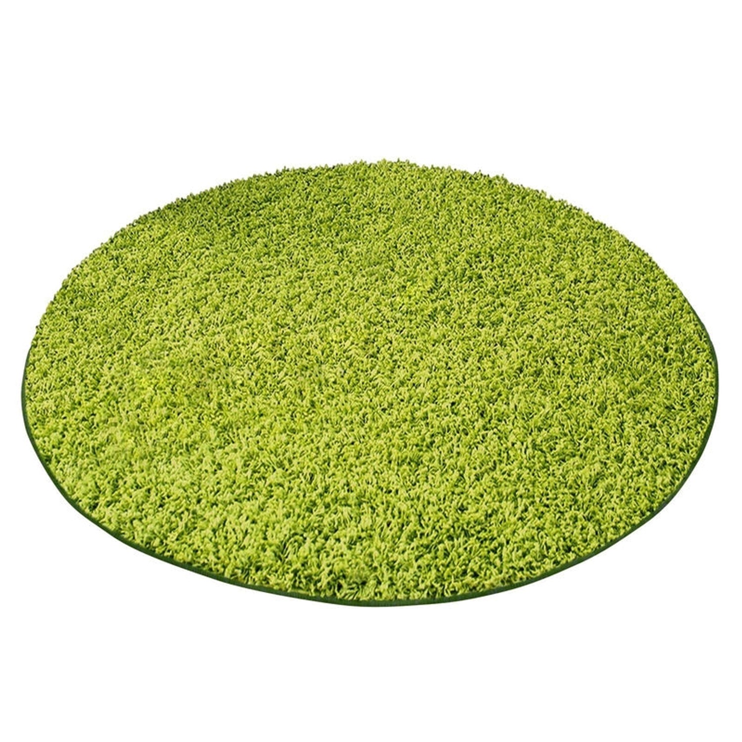 KARAT Runder Shaggy Teppich Barcelona mit Weichem Flor Modern Grün Ø 200 cm günstig online kaufen