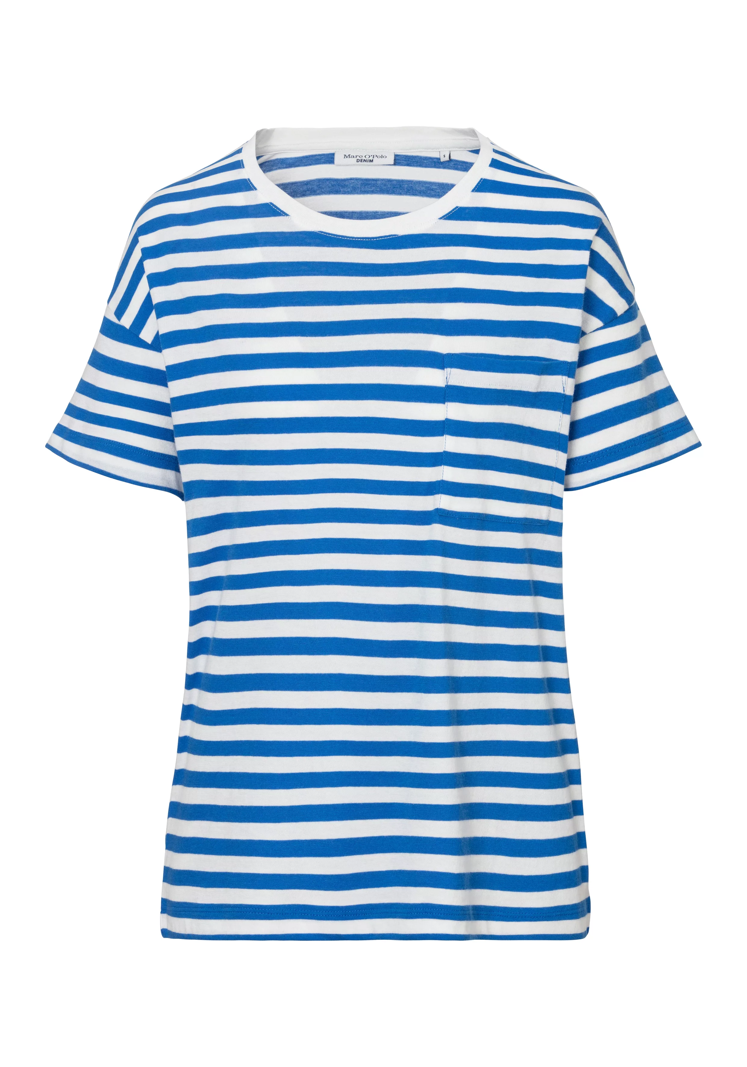 Marc OPolo DENIM T-Shirt, aus nachhaltiger Baumwolle, gestreifte Optik günstig online kaufen