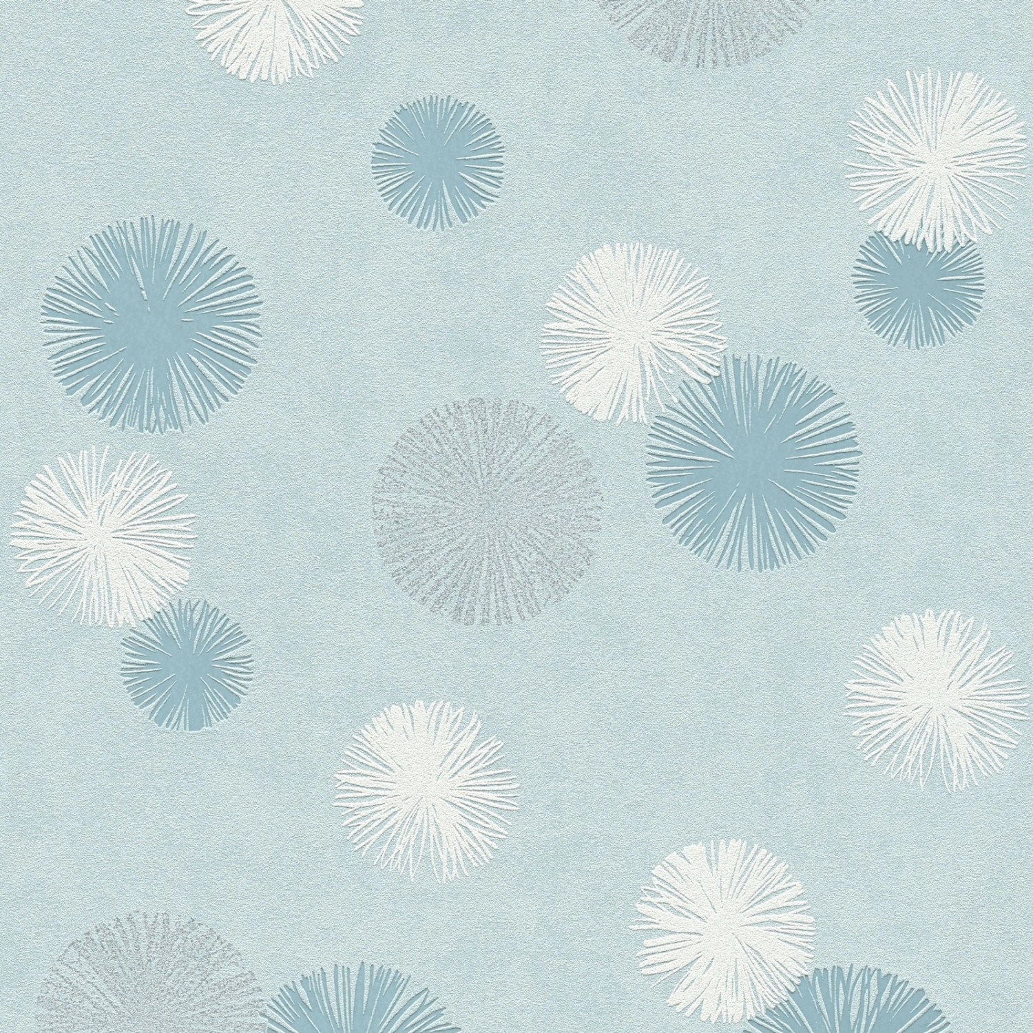 Bricoflor Hellblaue Tapete Floral Moderne Glitzer Tapete mit Blumen Ideal f günstig online kaufen
