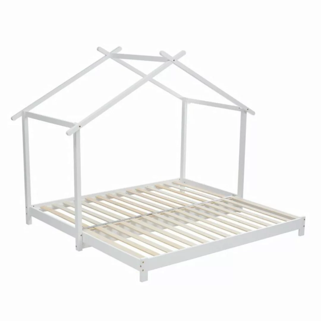 MODFU Kinderbett Hausbett Holzbett Kinderbett (90 /180 x 190cm ohne Matratz günstig online kaufen