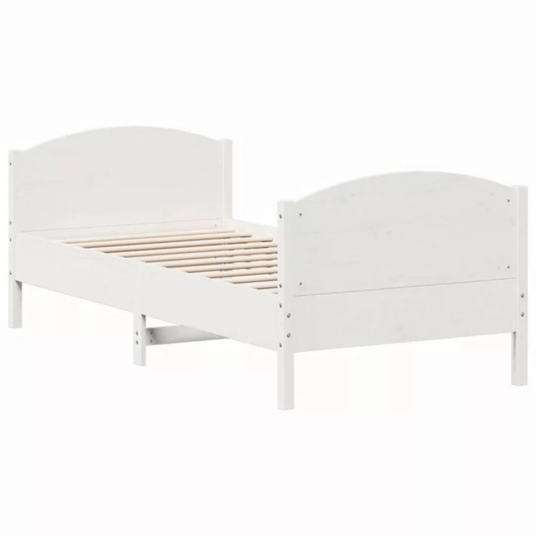 vidaXL Bett Massivholzbett ohne Matratze Wachsbraun 75x190 cm Kiefernholz günstig online kaufen