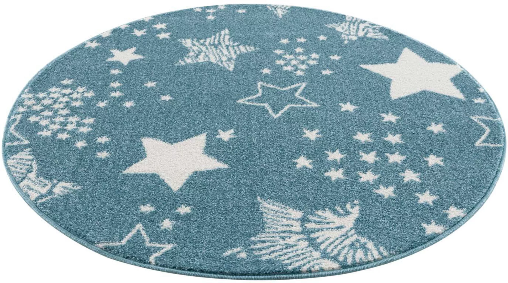 Carpet City Kinderteppich »Anime9387«, rund, 11 mm Höhe, Sternen-Teppich, W günstig online kaufen