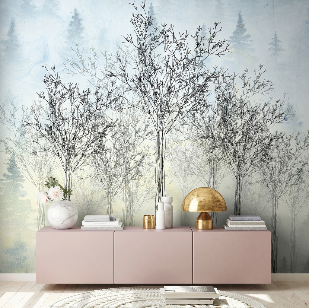 Architects Paper Fototapete »Atelier 47 Trees Artwork 2«, Wald, Vlies, Wand günstig online kaufen