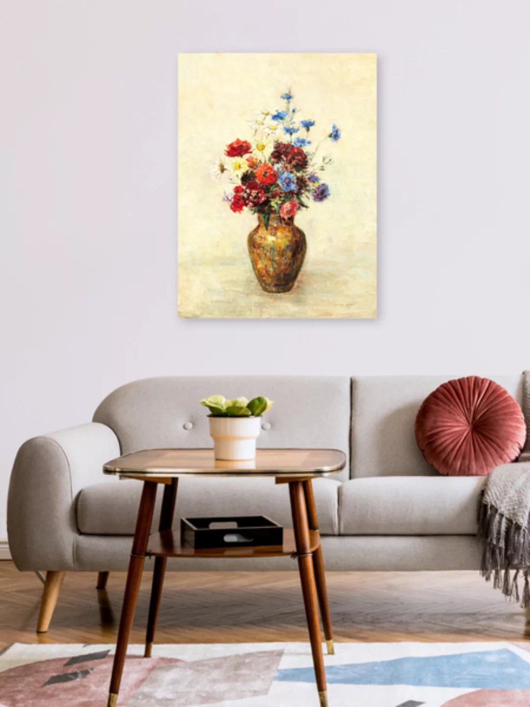 Poster / Leinwandbild - Odilon Redon - Blumen In Einer Vase günstig online kaufen