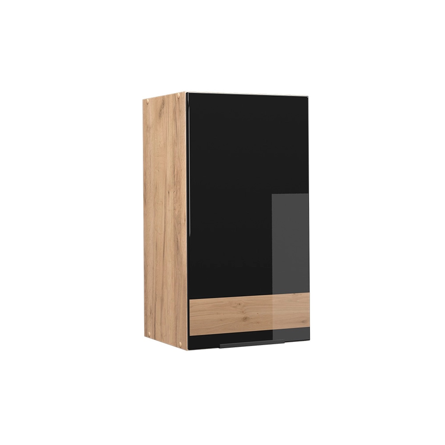 Vicco Hängeschrank Fame-Line, Schwarz Hochglanz/Goldkraft Eiche, günstig online kaufen