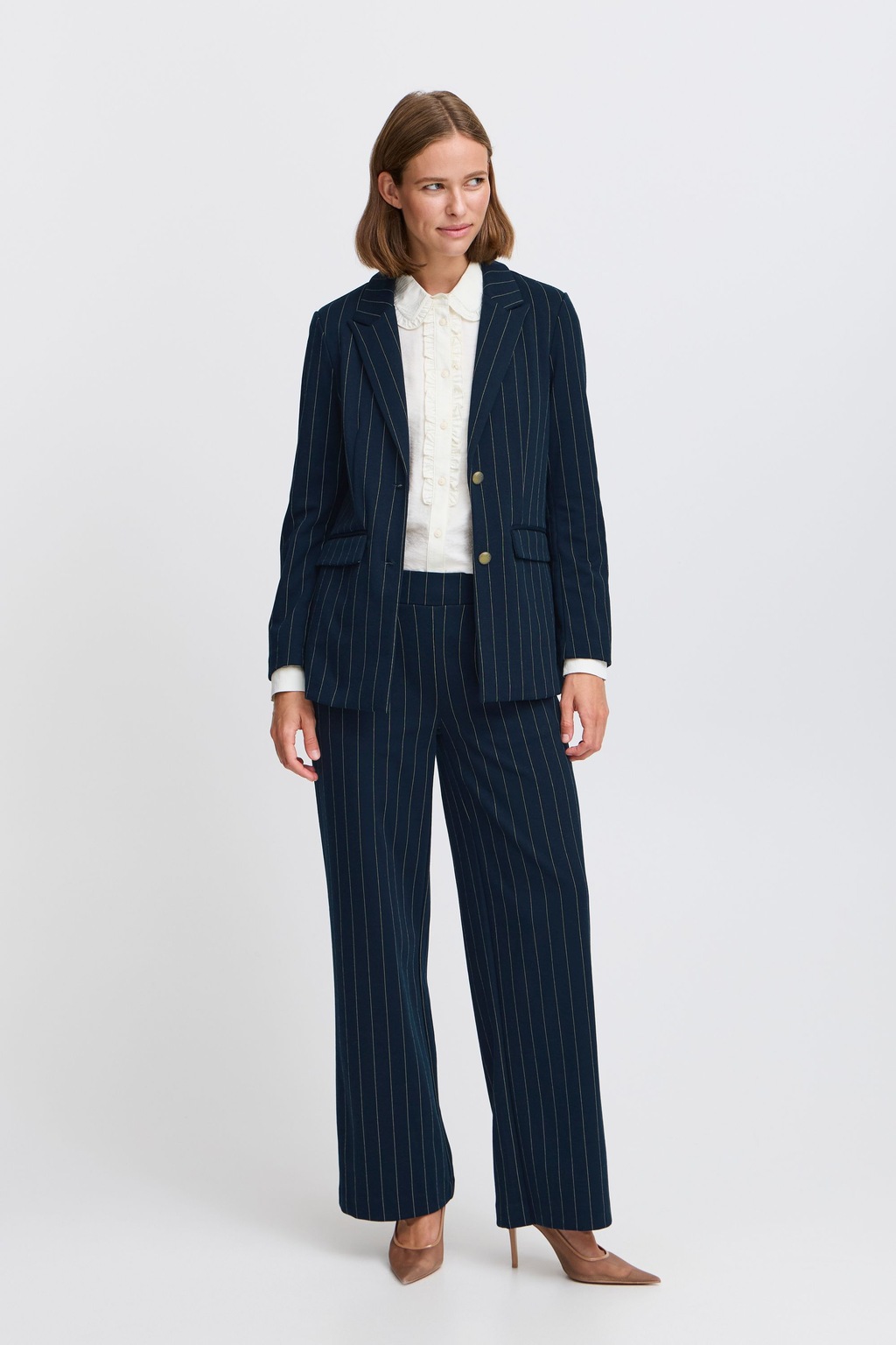 b.young Stoffhose BYROWAN STRIPE PANTS - modische Marlenehose mit Nadelstre günstig online kaufen