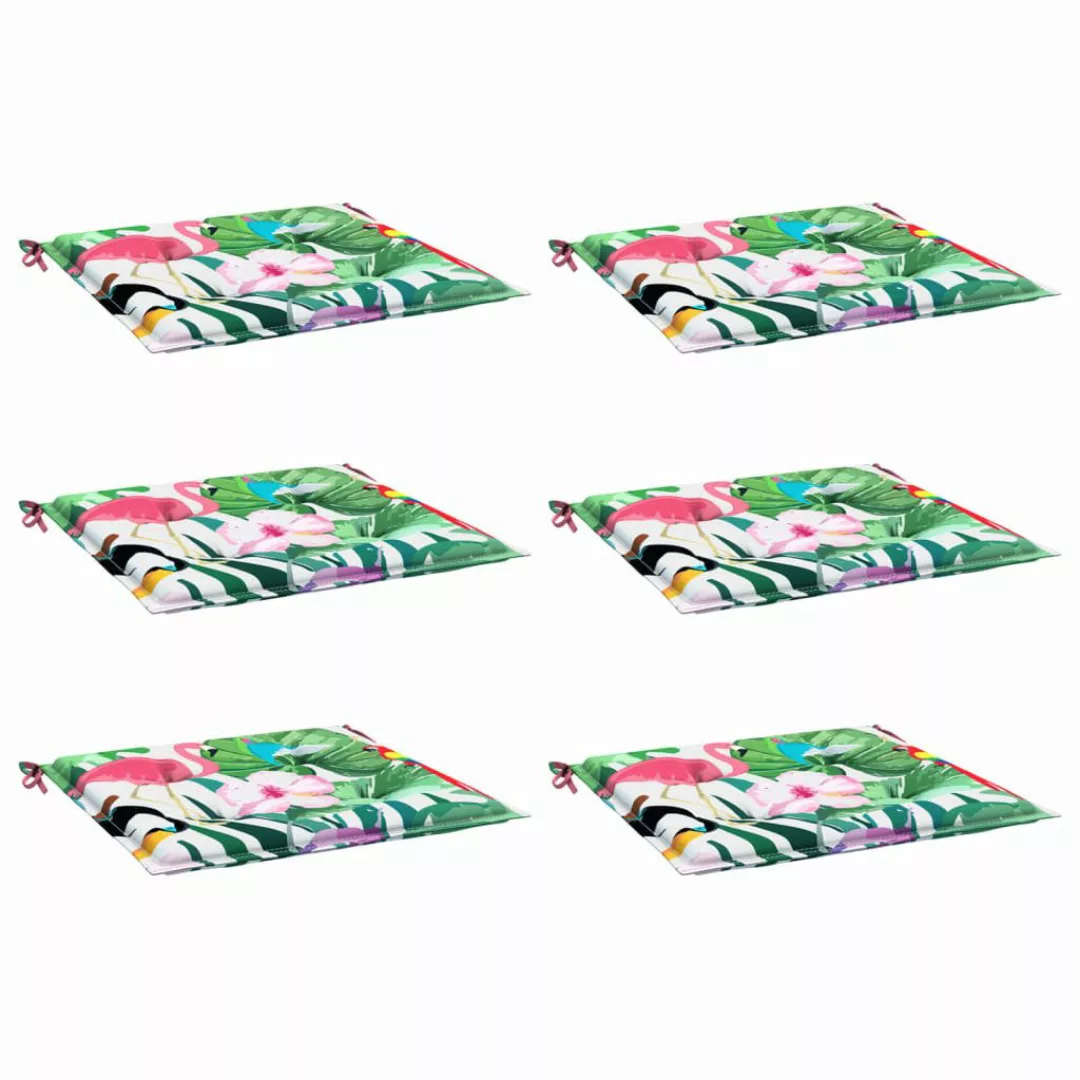 vidaXL Sitzauflage Gartenstuhl-Kissen 6 Stk. Mehrfarbig günstig online kaufen