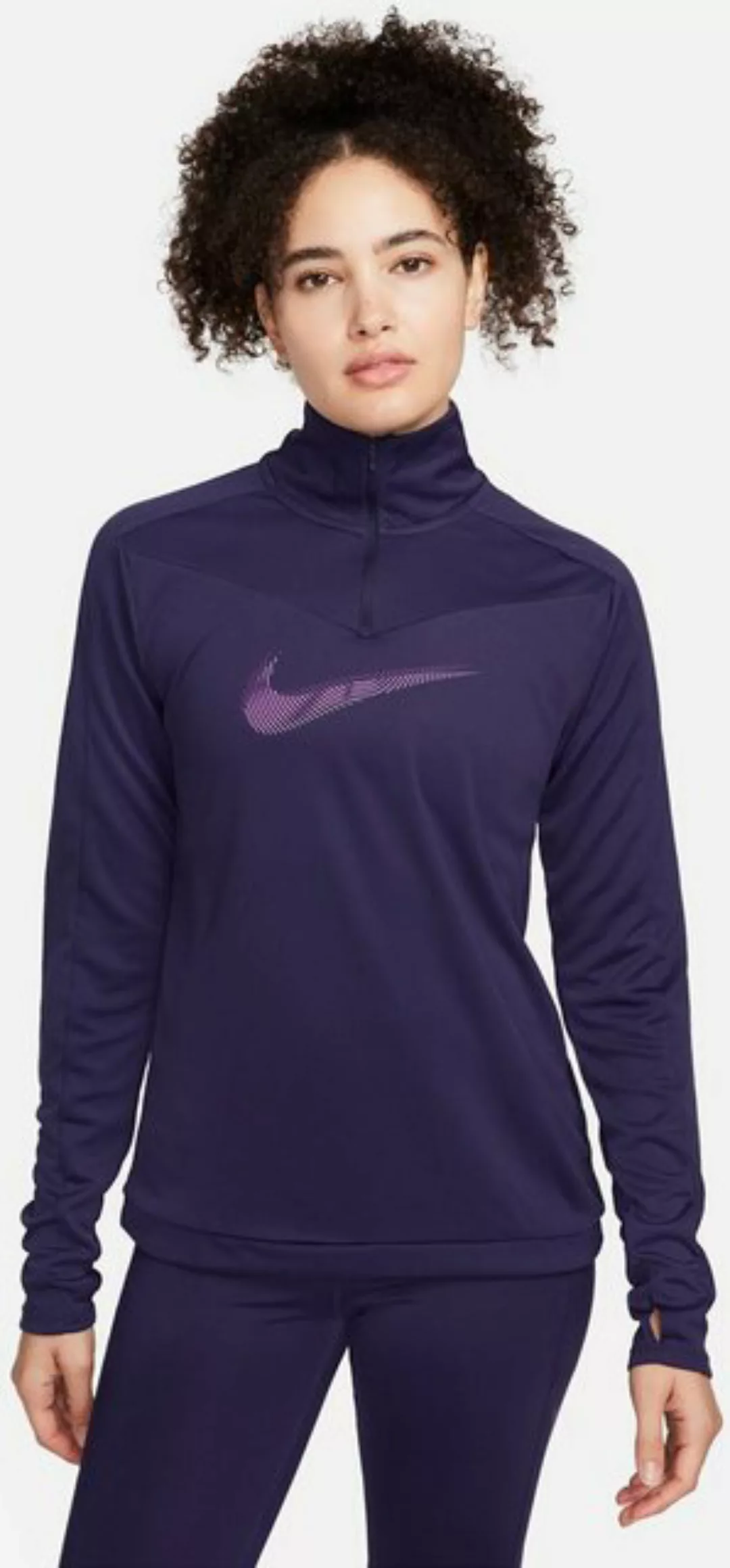 Nike Longsleeve NIKE Damen Sweatshirt W NK DF SWOOSH HBR HZ PACERE Purple günstig online kaufen