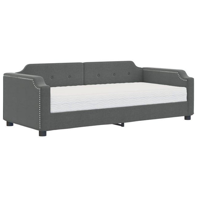 vidaXL Gästebett Gästebett Tagesbett mit Matratze Dunkelgrau 80x200 cm Stof günstig online kaufen