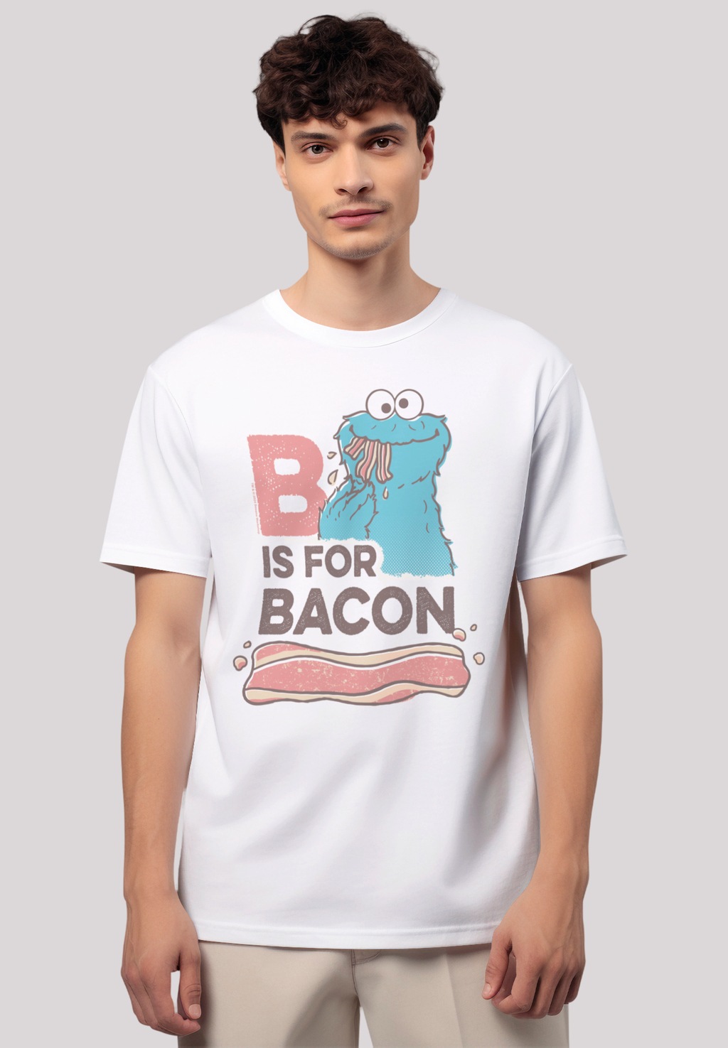 F4NT4STIC T-Shirt "Sesamstraße Cookie Monster Bacon", Premium Qualität günstig online kaufen