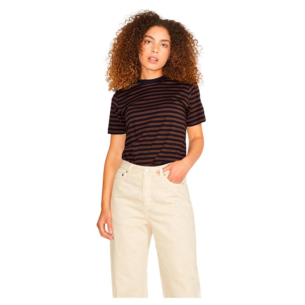 Jjxx Anna Regular Every Stripe Kurzarm T-shirt S Demitasse / Stripes 1X1 Bl günstig online kaufen