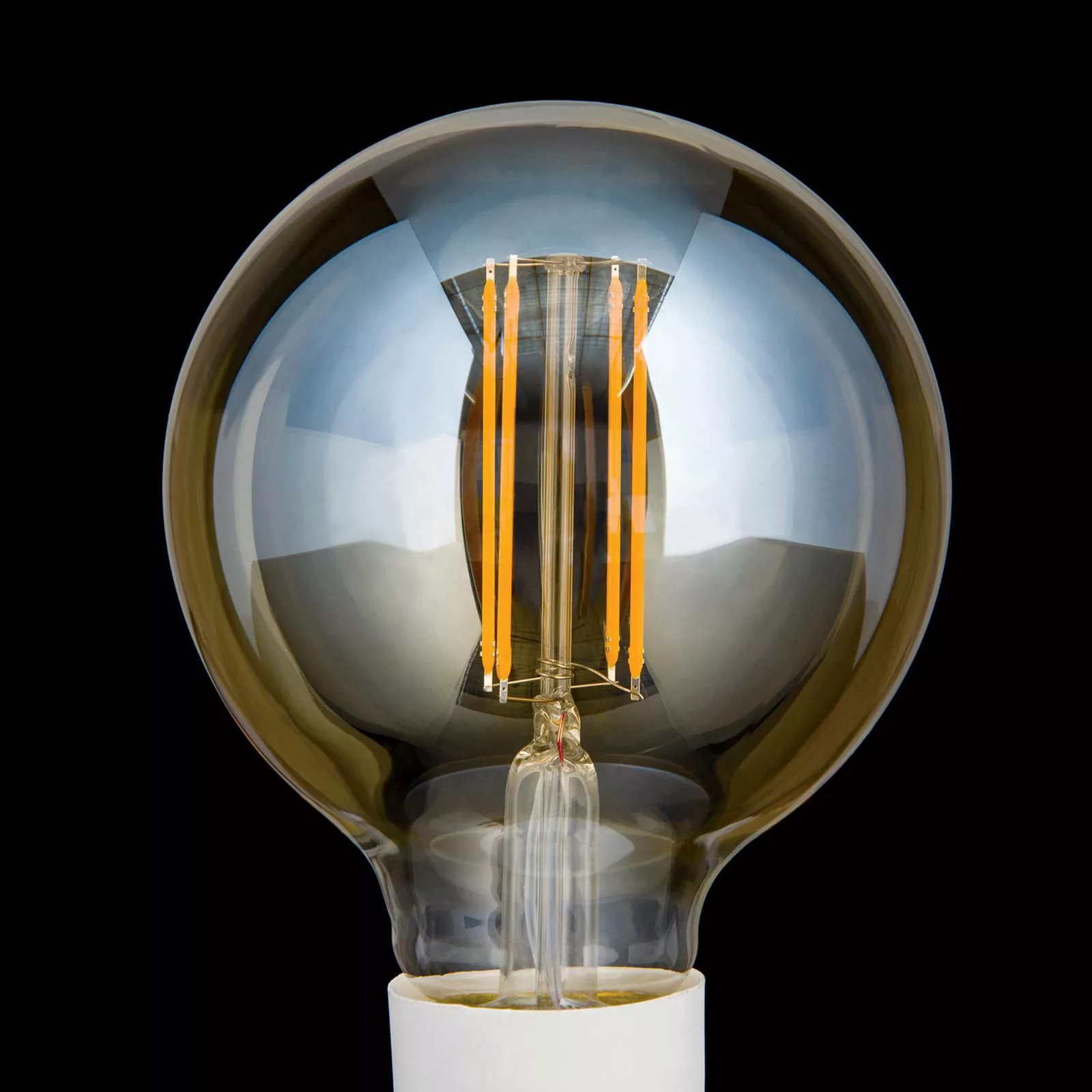 LED-Globelampe E27 G95 6W amber 2.200K dimmbar günstig online kaufen