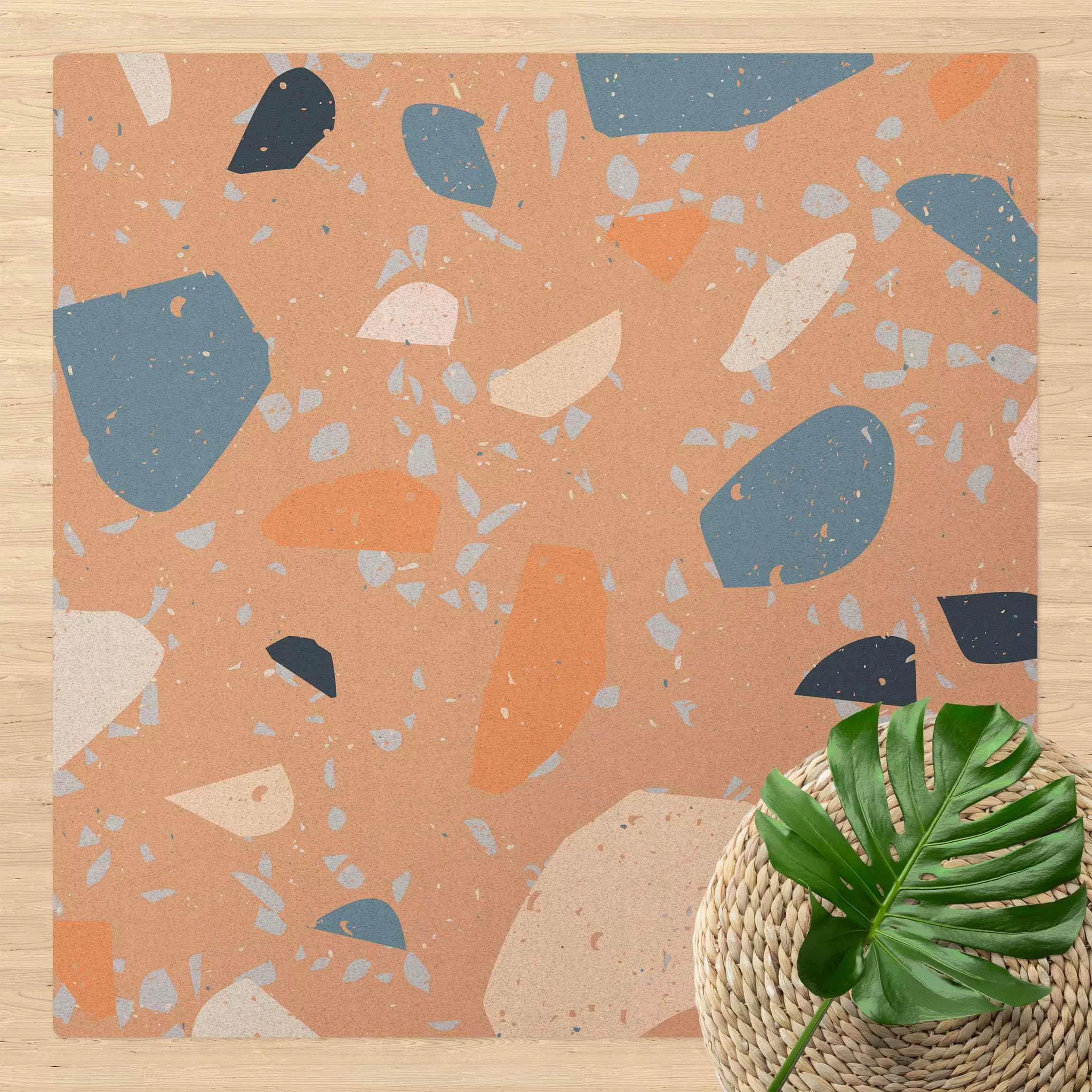 Kork-Teppich Detailliertes Terrazzo Muster Asti günstig online kaufen