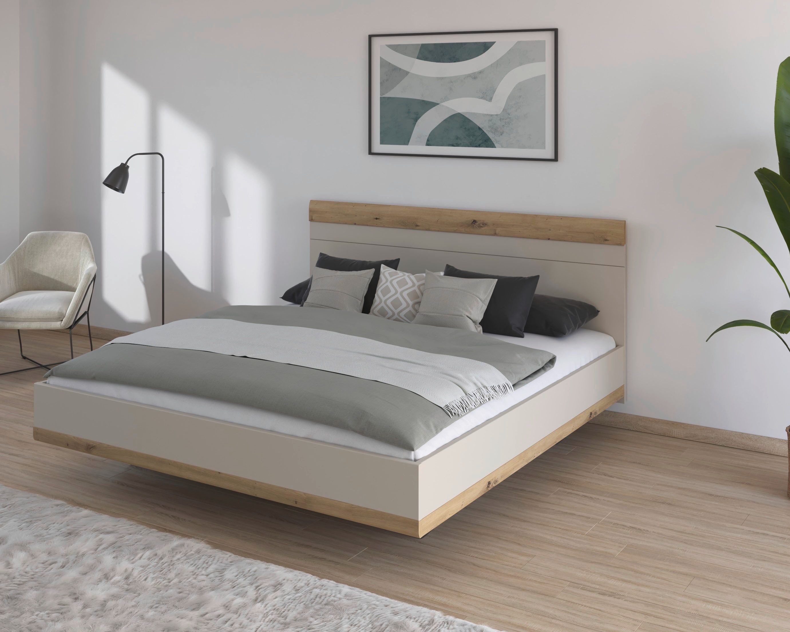 rauch Futonbett "Bett Doppelbett Holzbett SAJO", mit Farb-Absetzungen in ko günstig online kaufen