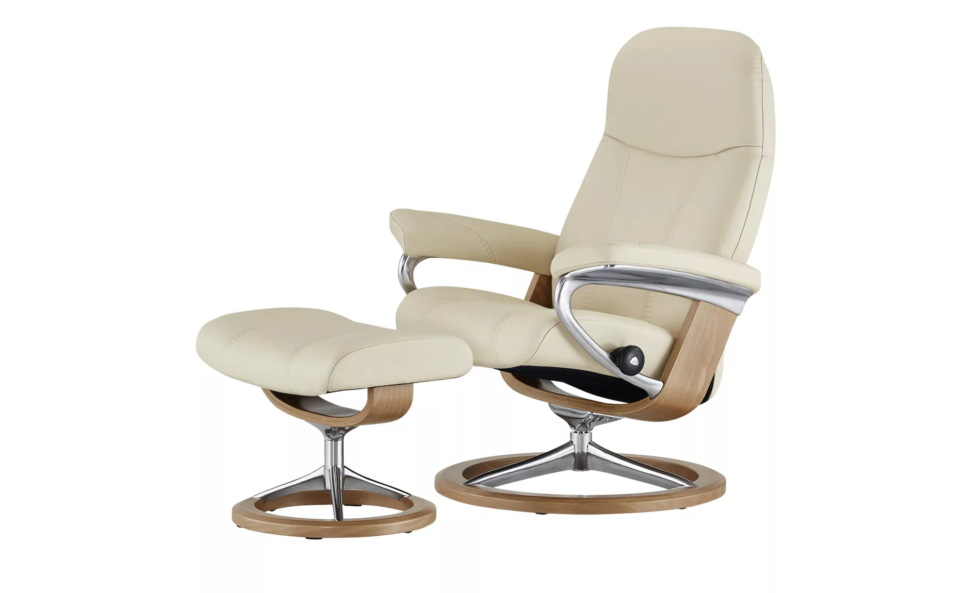 Stressless Relaxsessel mit Hocker Leder Consul S ¦ creme ¦ Maße (cm): B: 78 günstig online kaufen