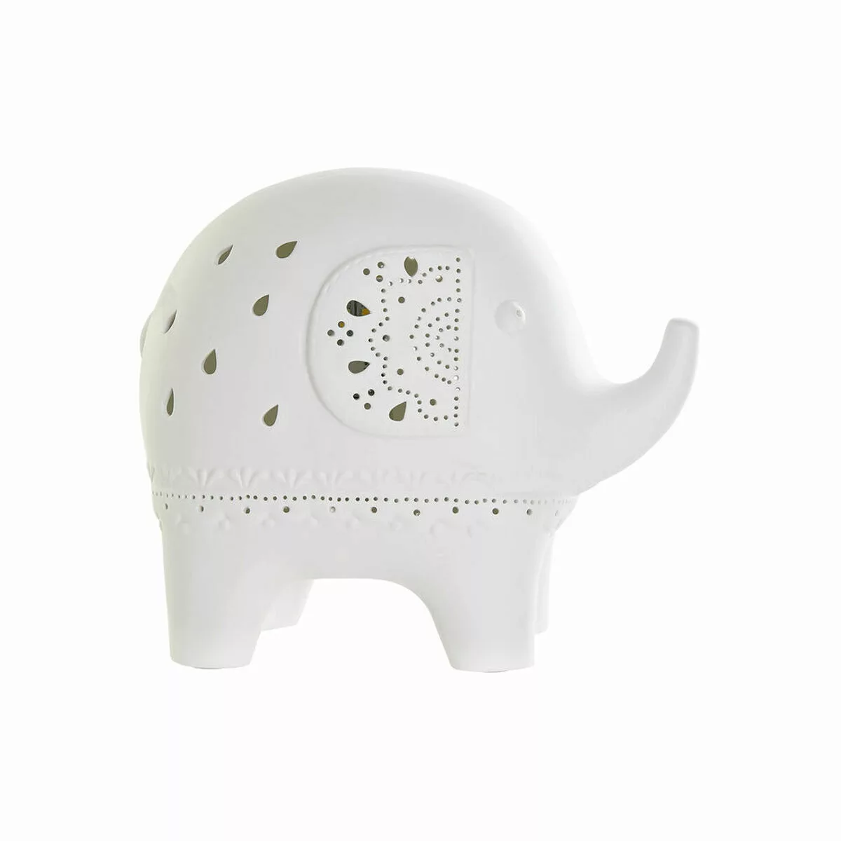 Tischlampe Dkd Home Decor Elefant Porzellan Weiß Led 220 V 25w (22 X 12 X 1 günstig online kaufen