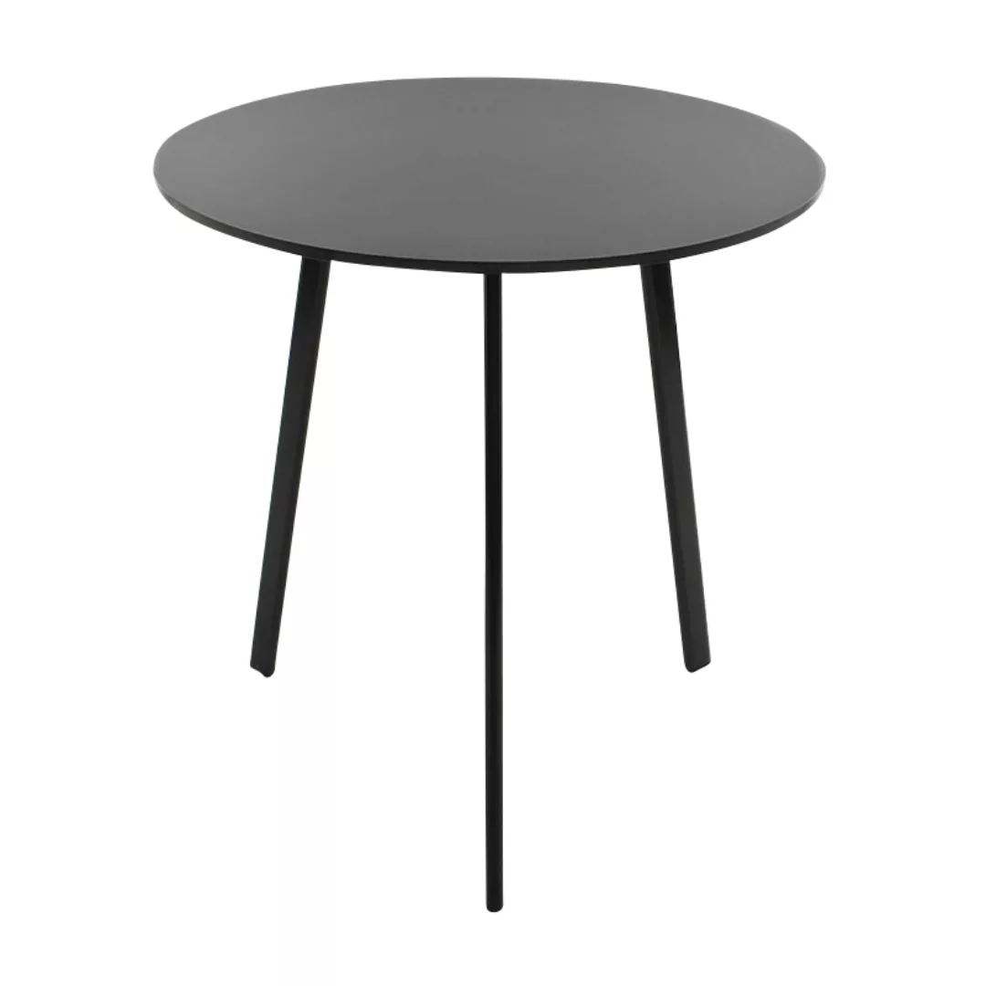 Magis - Striped Tavolo Tisch rund - schwarz/H 74cm / Ø 70cm günstig online kaufen