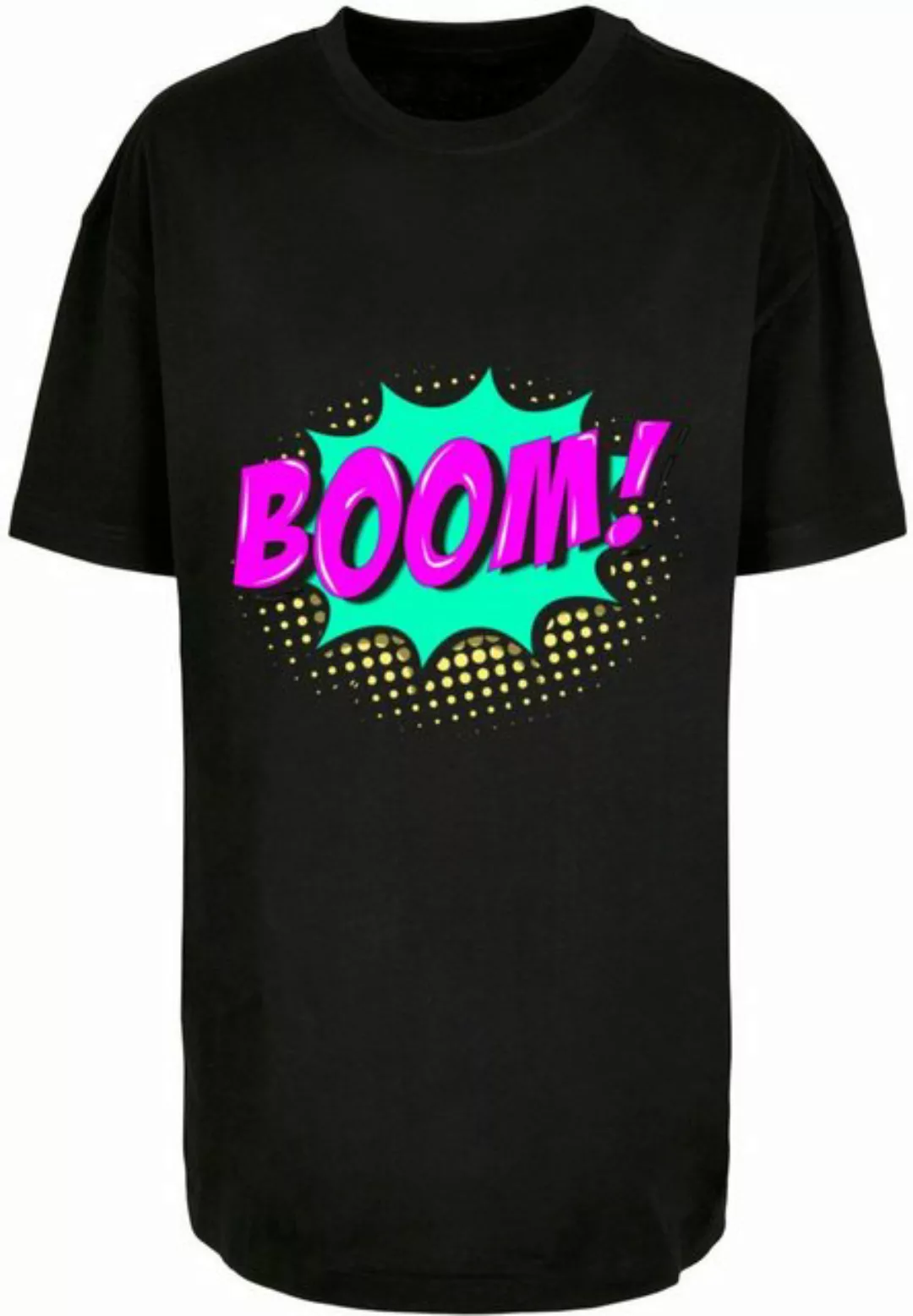 Merchcode T-Shirt Merchcode Damen Ladies BOOM Comic Boyfriend Tee (1-tlg) günstig online kaufen