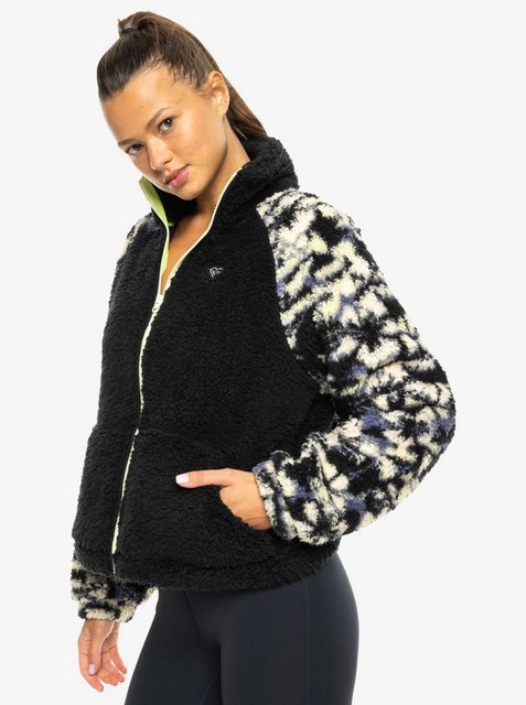 Roxy Plüschjacke Roxy Sport-Jacke Waves of Warmth Schwarz günstig online kaufen