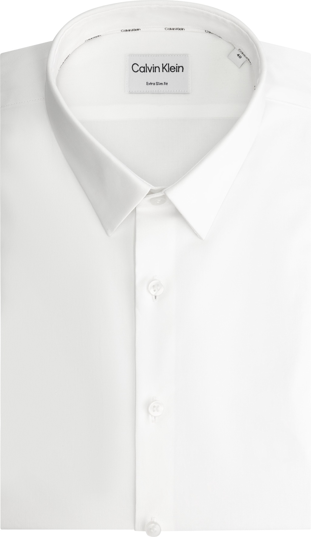 Calvin Klein Businesshemd "XSLIM ESNTL POPLIN NOS STR SLD", Mit Rundhalsaus günstig online kaufen