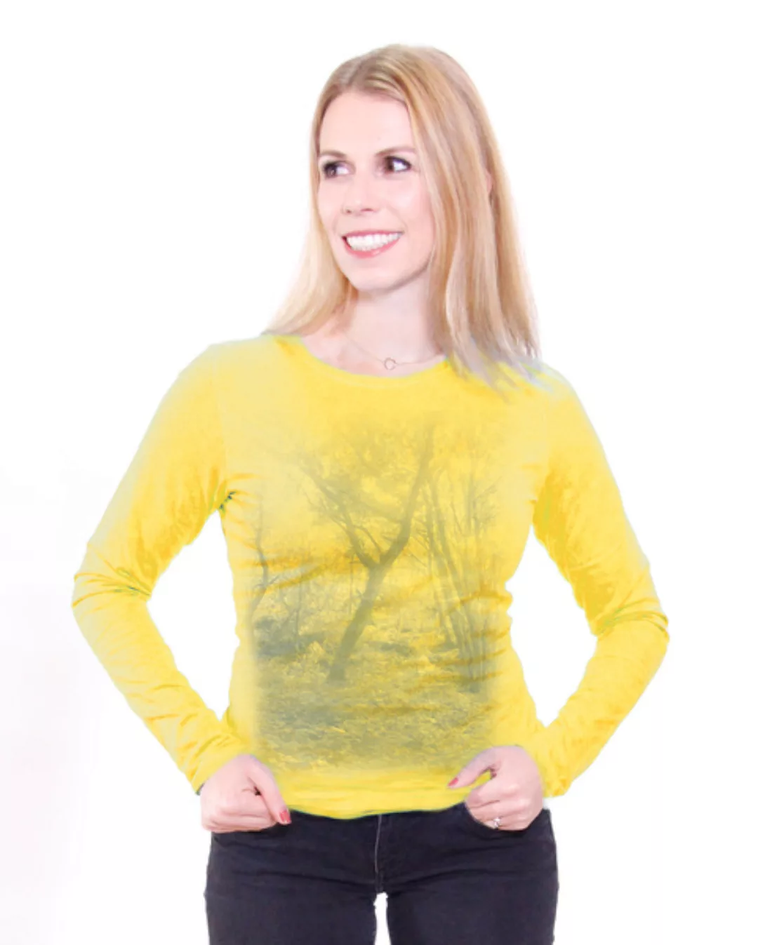 Bio-damen-langarmshirt "Zauberwald" günstig online kaufen