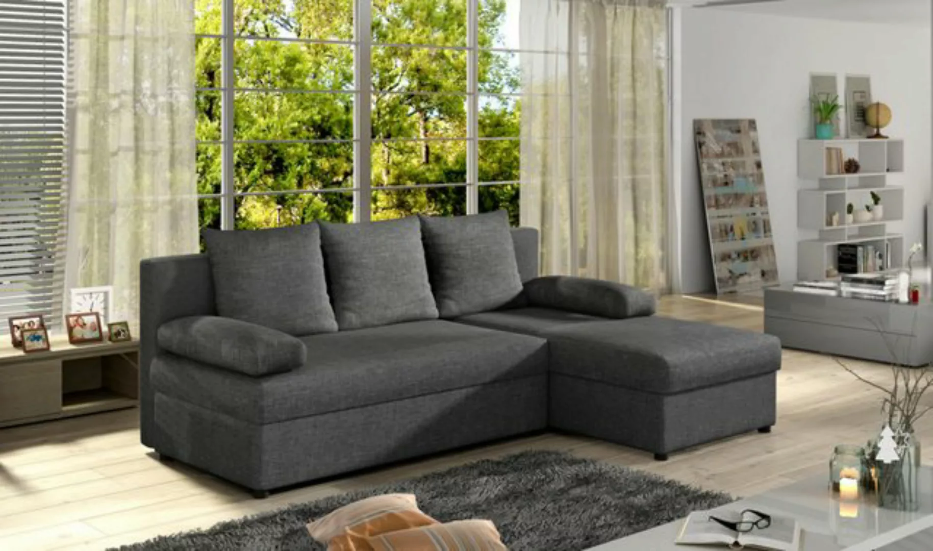 JVmoebel Ecksofa Moderne Schlafsofa Couch Polster Ecksofa Garnitur Bettfunk günstig online kaufen