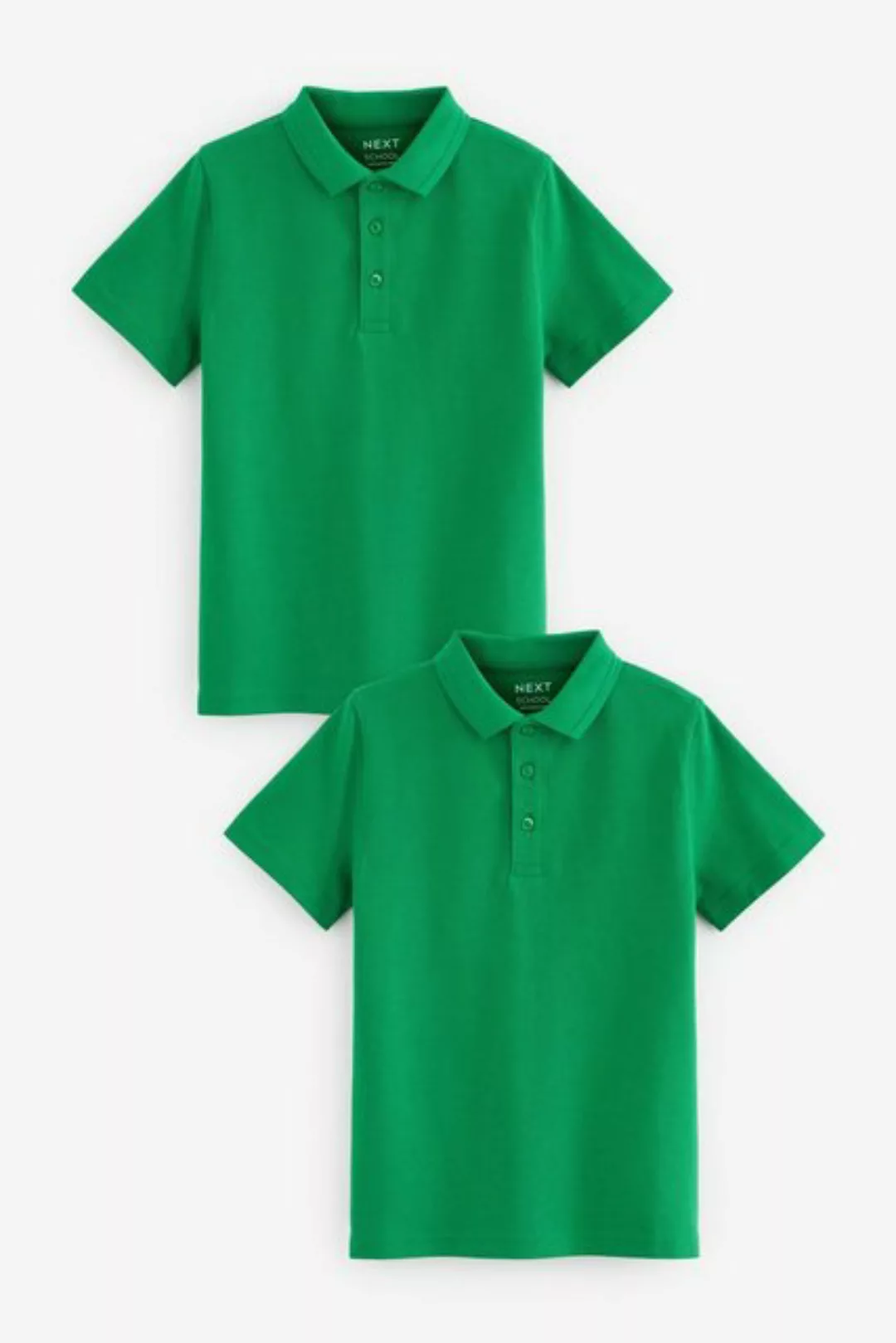 Next Poloshirt Schul-Poloshirts aus Baumwolle im 2er-Pack (2-tlg) günstig online kaufen